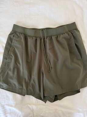 Under Armour Olive Green Men's Athletic Shorts with Drawstring
